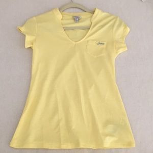 Guess small yellow top shirt women